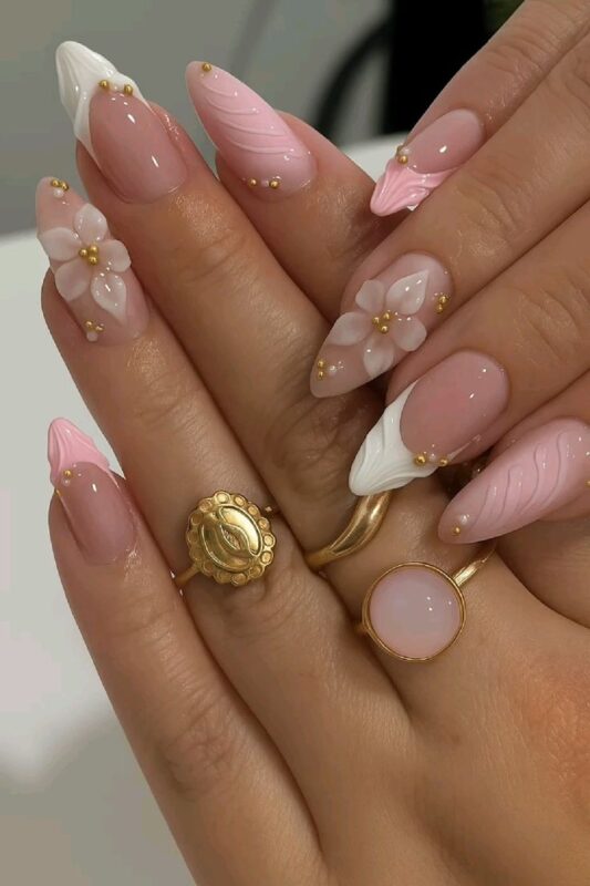 3D Floral Nails