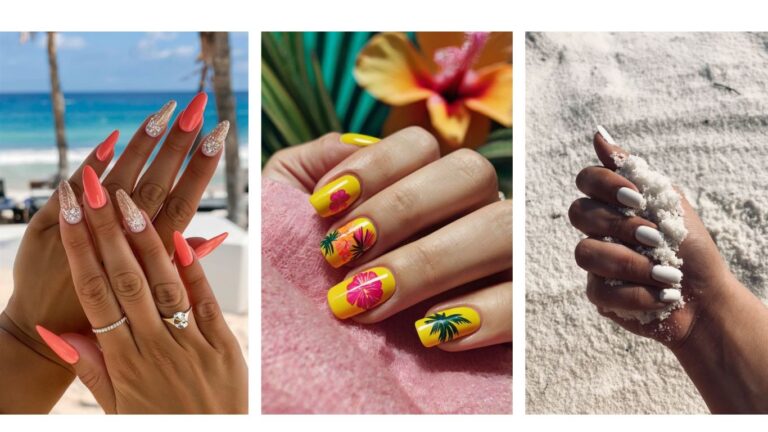 beach vacation nails