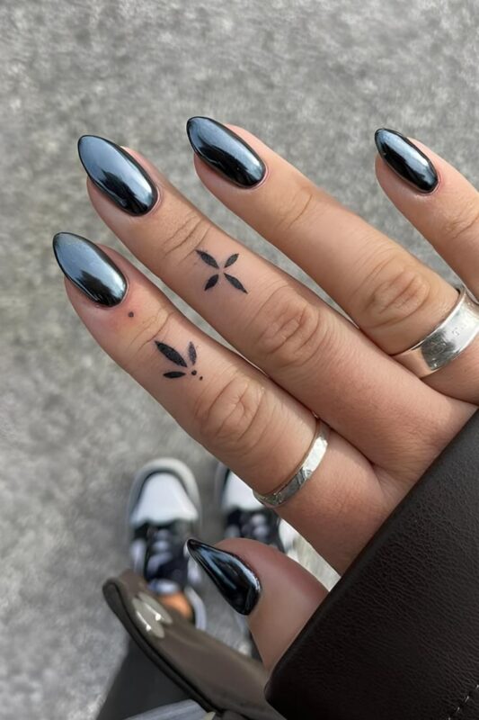 Black Chrome Nails