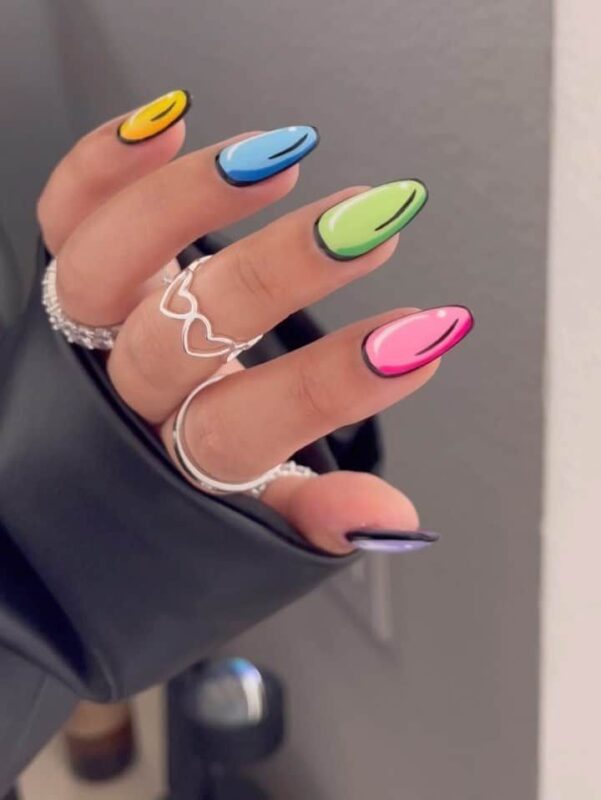 Cartoon Pop Art Nails