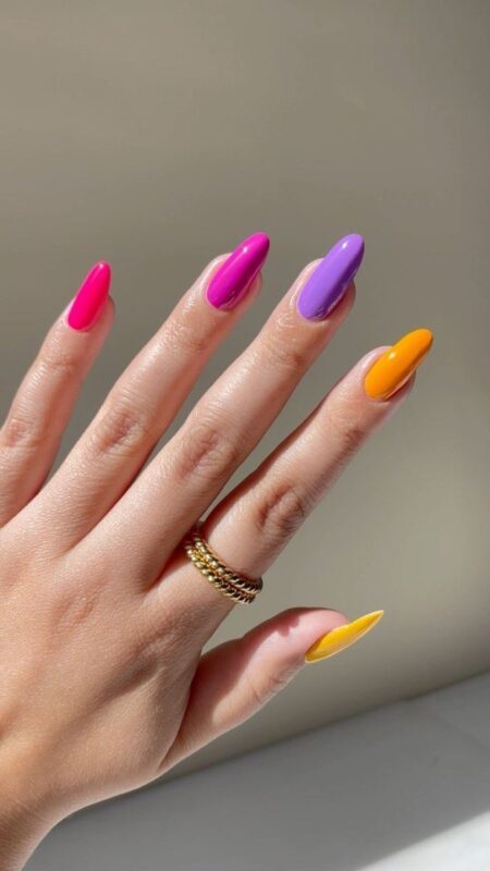 Color-Block Nails