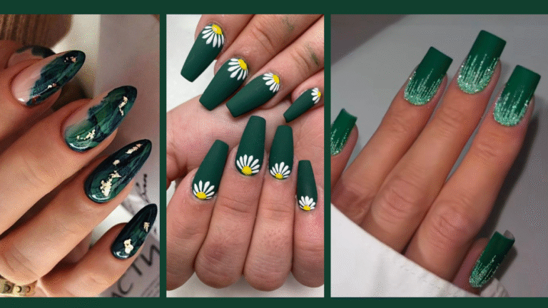 Dark Green Nails
