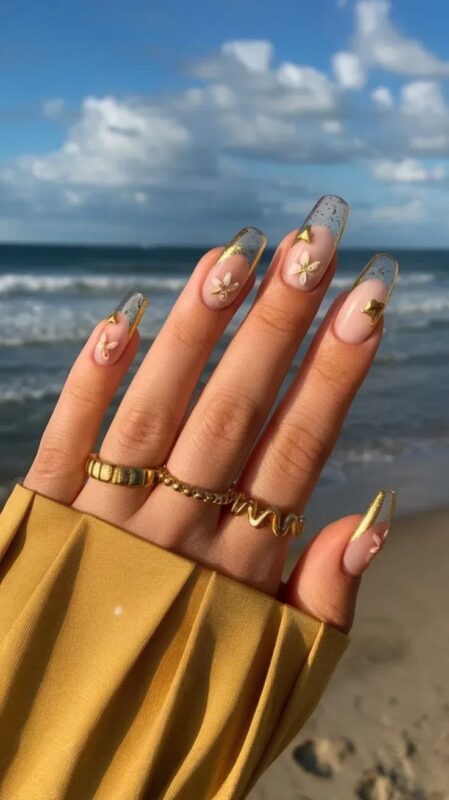 Gold Foil Nails