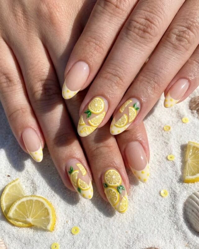Lemon-Inspired Nails