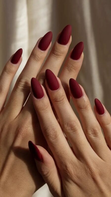 Matte Red Nails