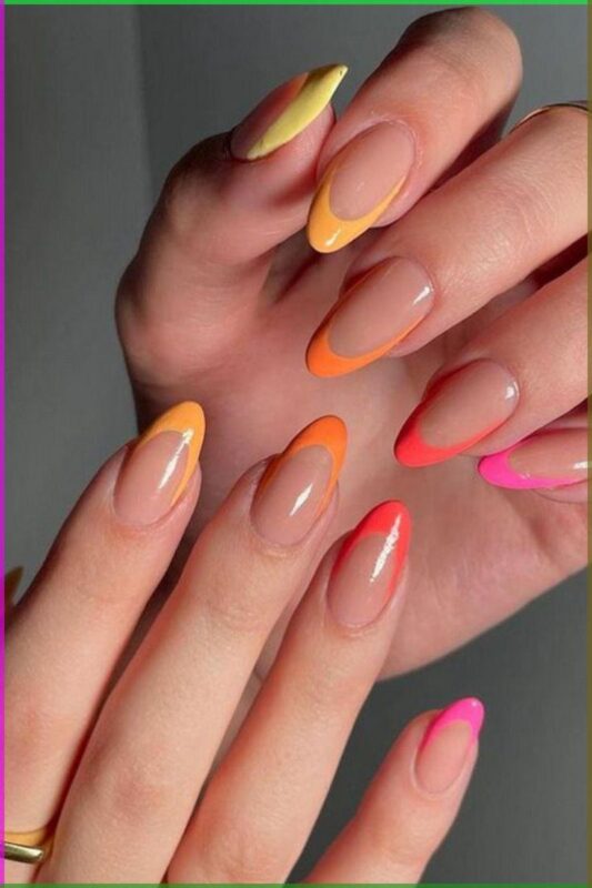 Ombré Sunset Nails