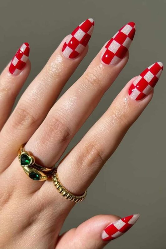 Red and White Nail Designs
