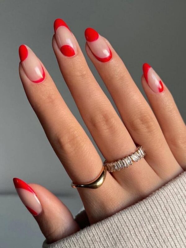 Red with Negative Space