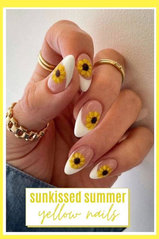 Sunflower-Inspired Nails