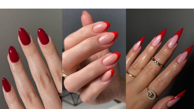 Red summer nails