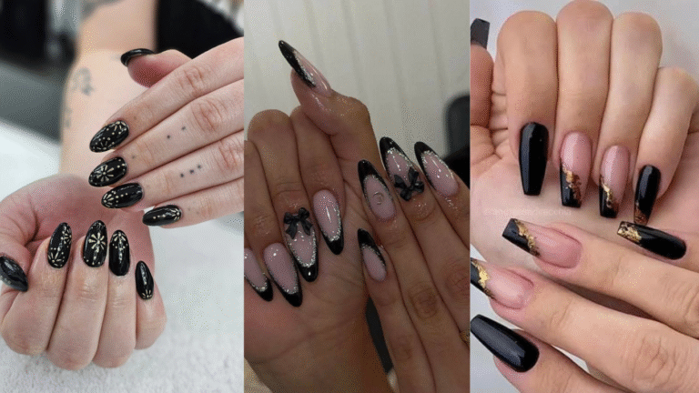 Black nails for spring season