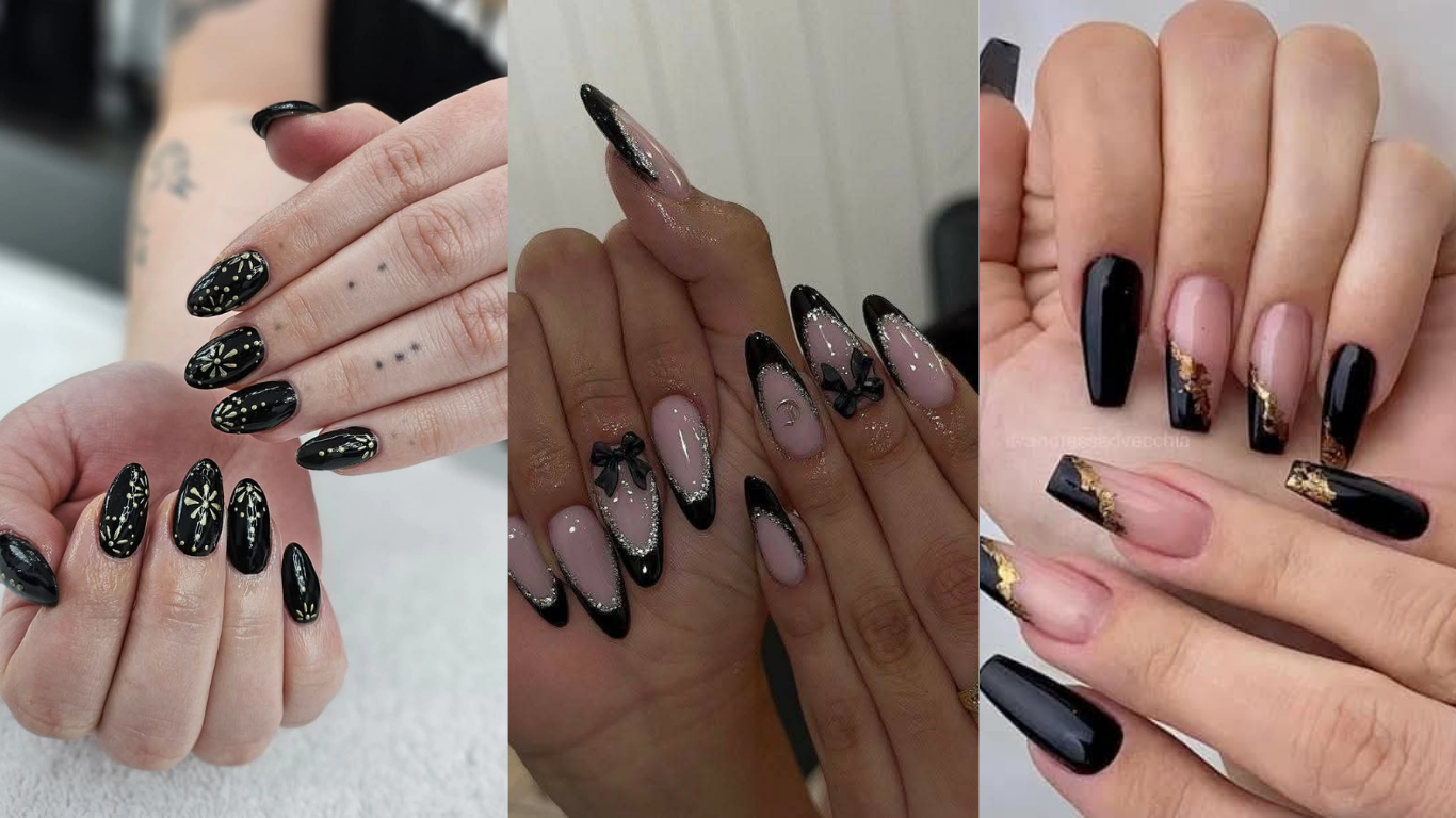 Black nails for spring season
