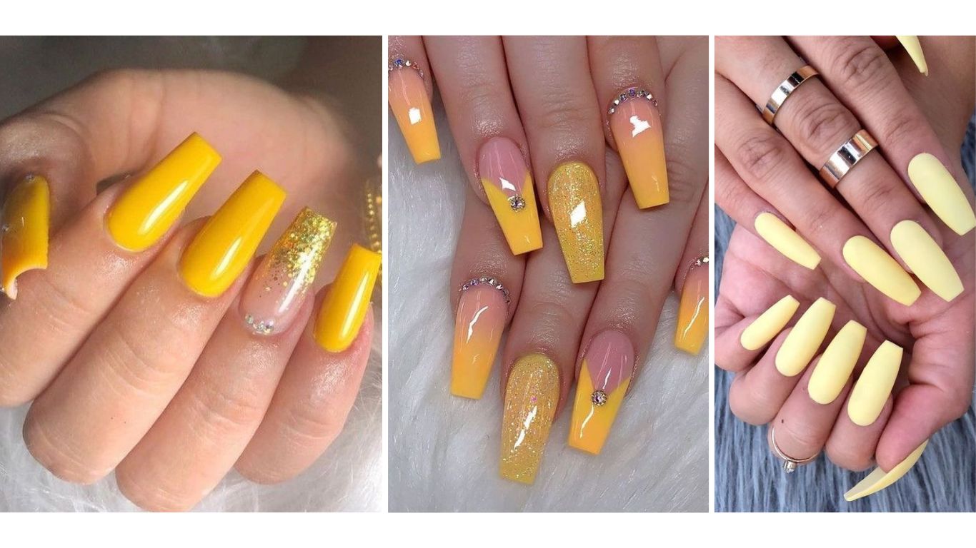 Yellow summer nails