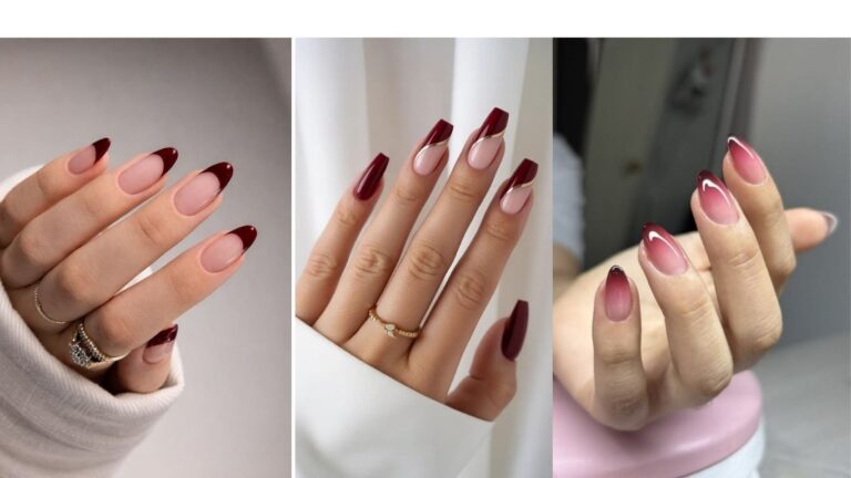 Burgundy Chrome Nails.j