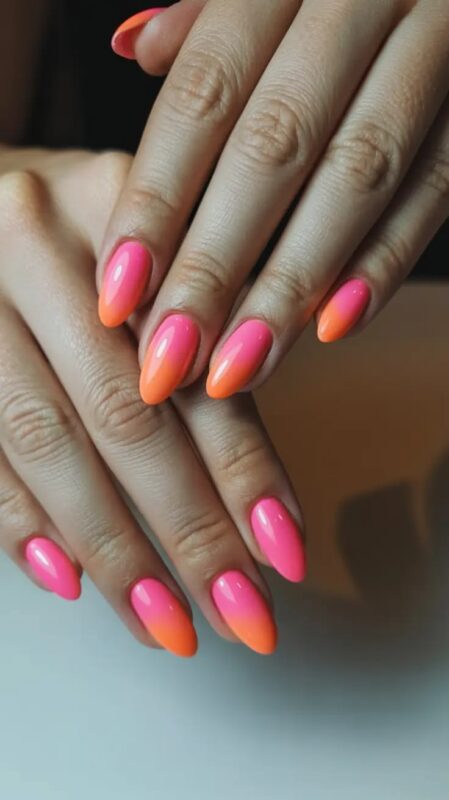 Bubblegum Pink with Orange Accents