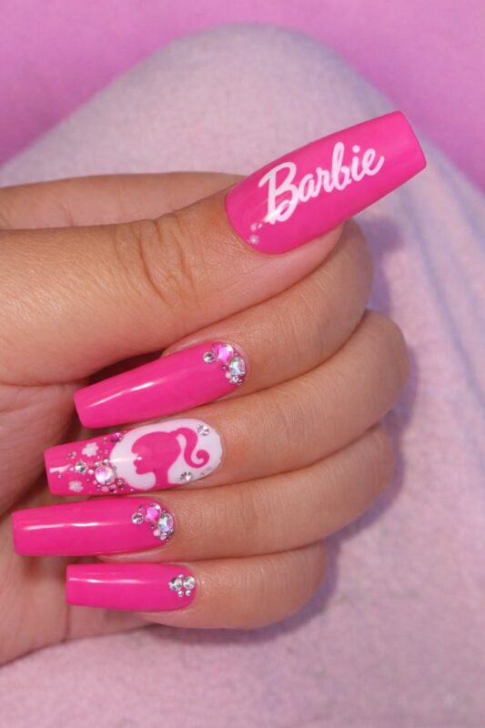 Cute Barbie Fashion Nails
