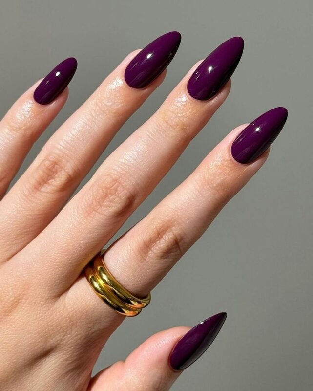 Deep Plum Nails