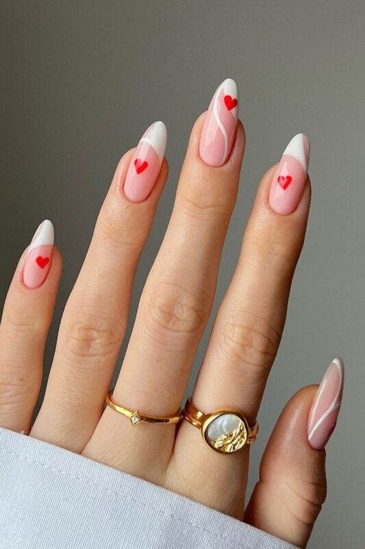 French Tips Nails with a Twist