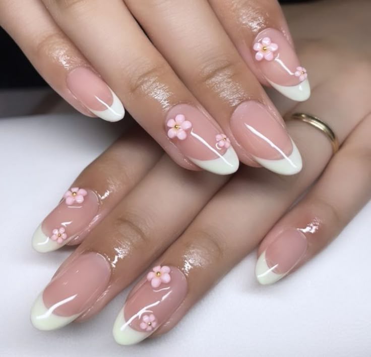 Classic French tip nails, perfect for a sophisticated summer manicure.