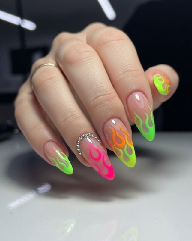 Nails with Rhinestones