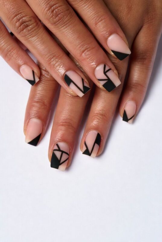 Negative space nail designs