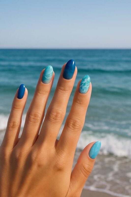 Ocean Wave Nails