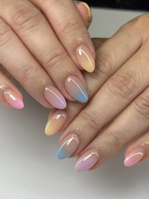 Pastel ombre nails
