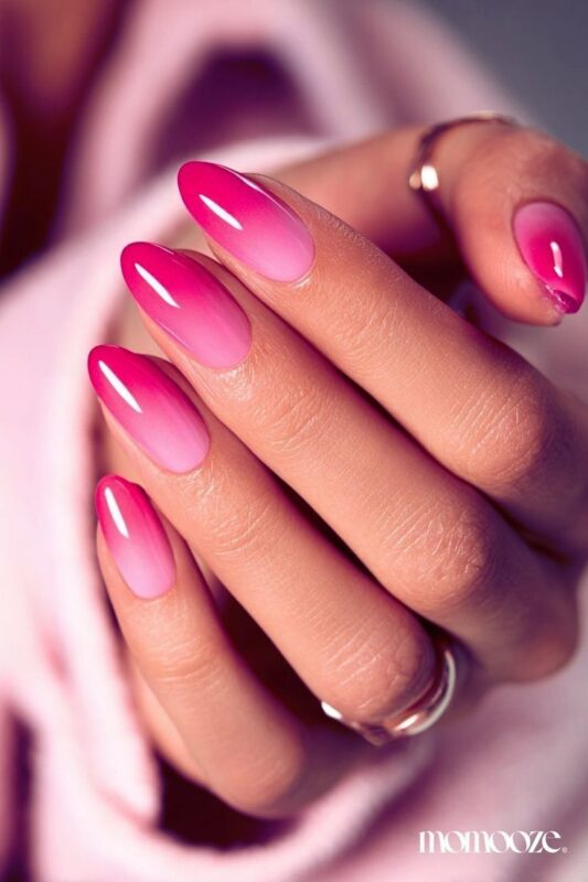Pink Ombre Nails