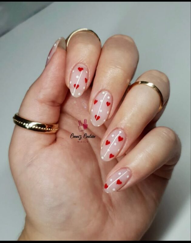 polka dot nails
