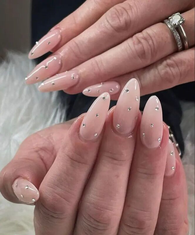 Rhinestone Detail Nails