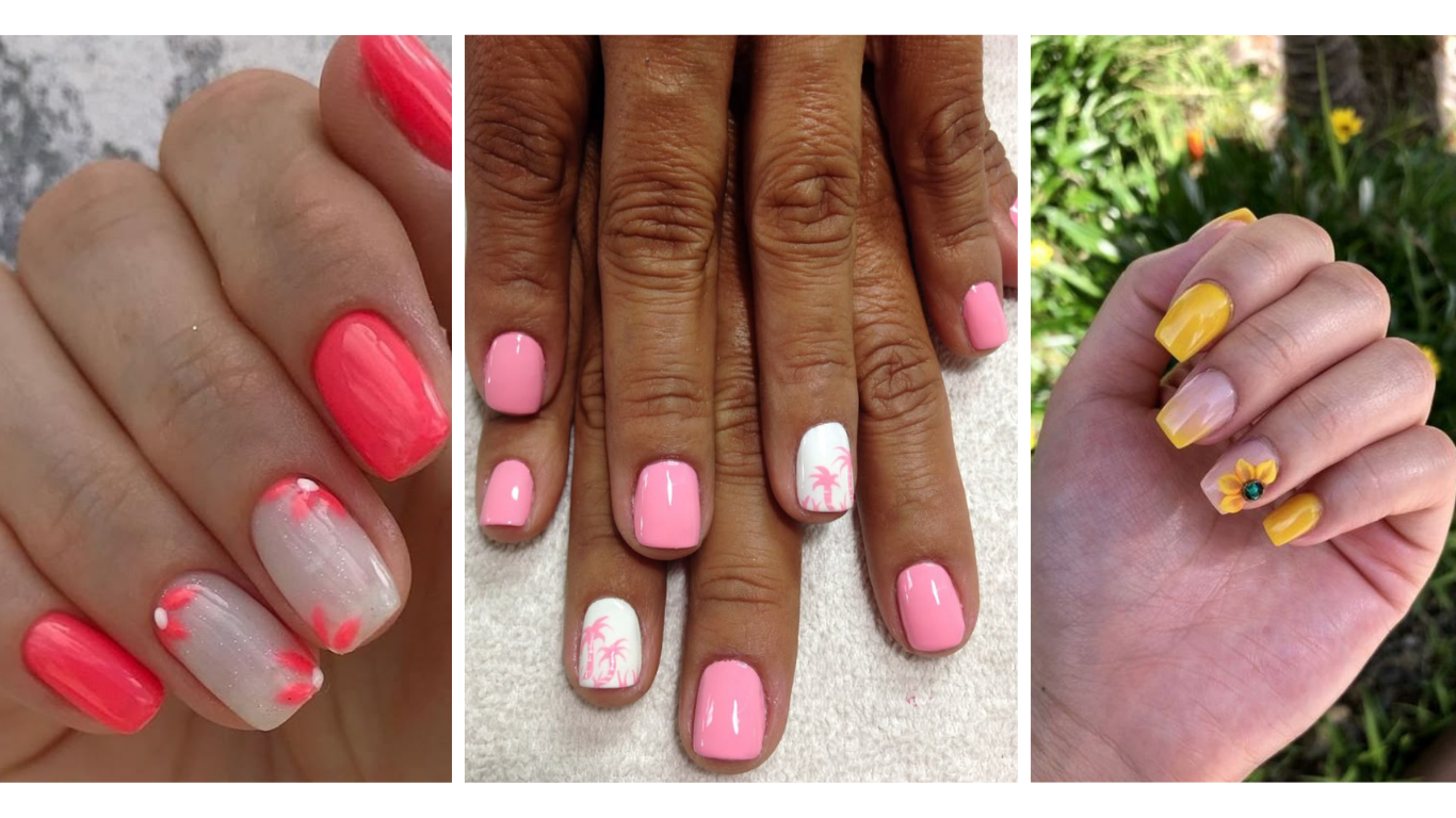 Elegant and stylish short summer nails featuring trendy designs and vibrant colors, perfect for a fresh and chic summer look