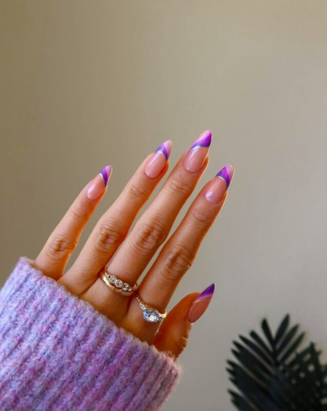 Swirled French Nails