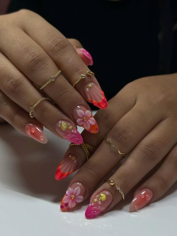 Tropical Beach nails