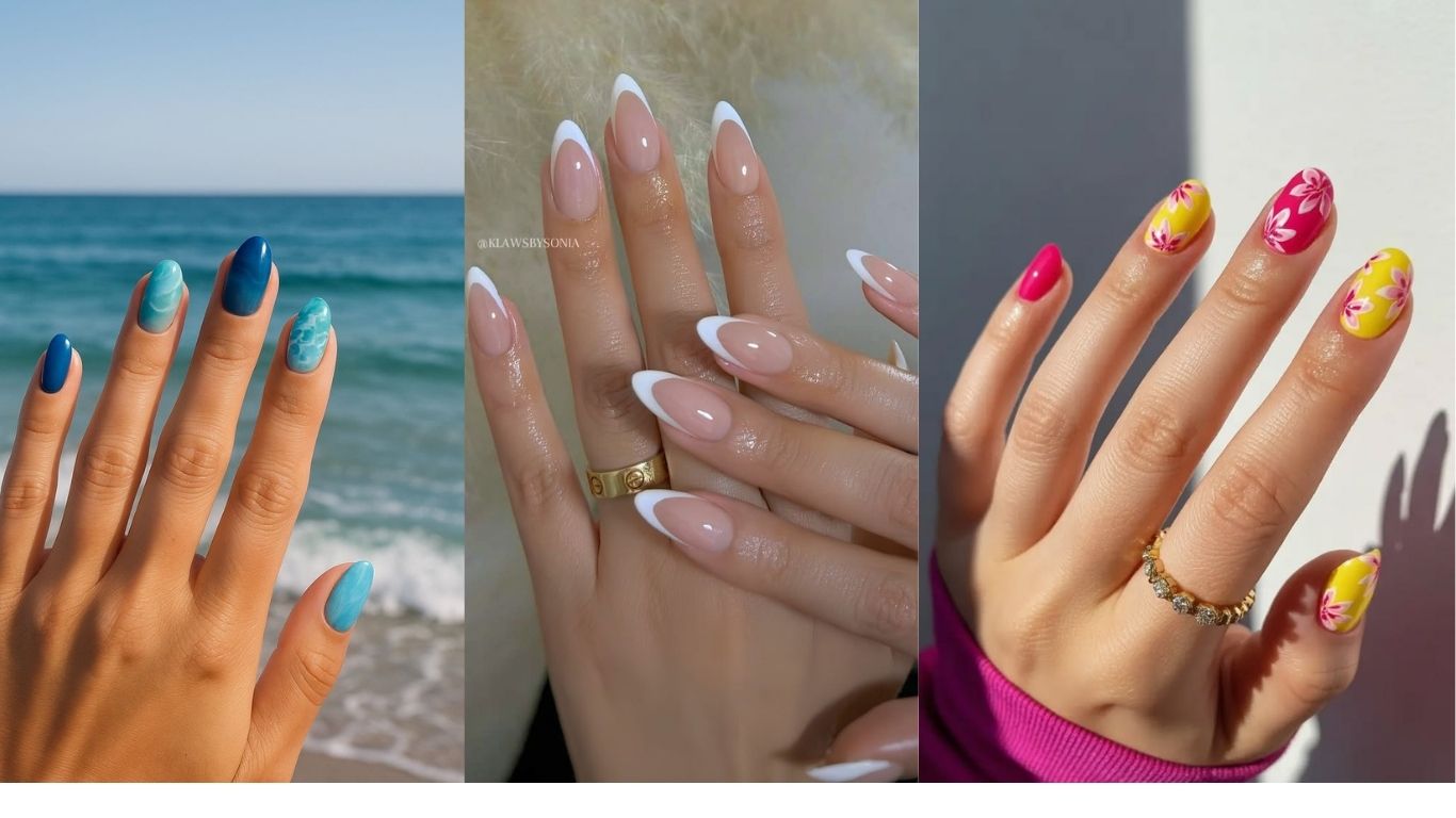 Summer acrylic nails