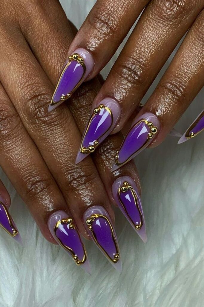 Ruby Red Gemstone Nails