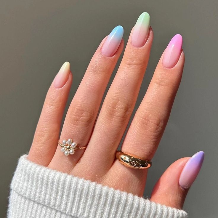 Classic Gradient Effect on Ombre Chrome Nails