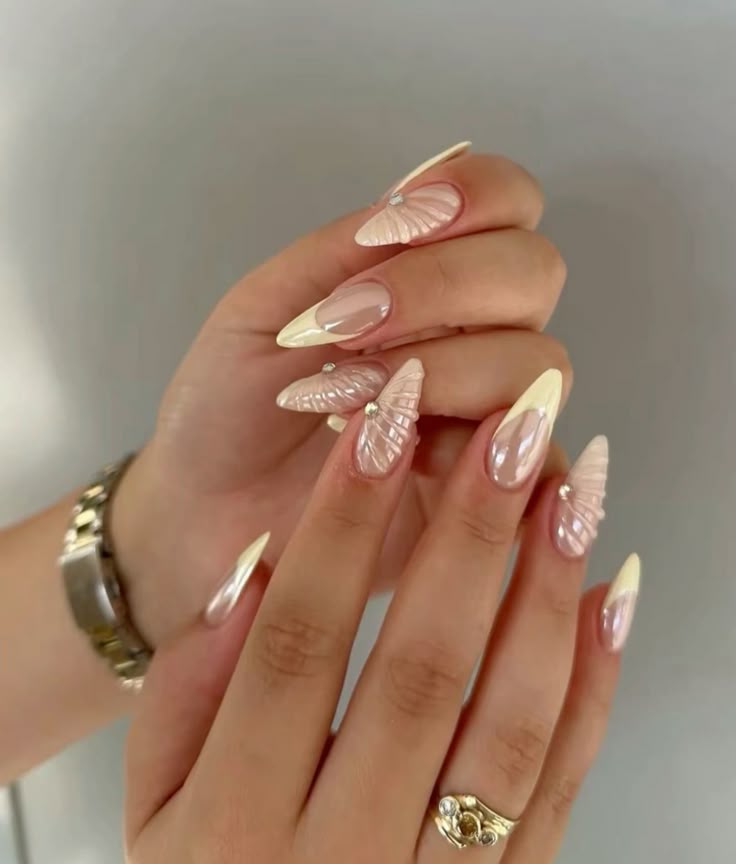 Glazed Donut Almond Nails