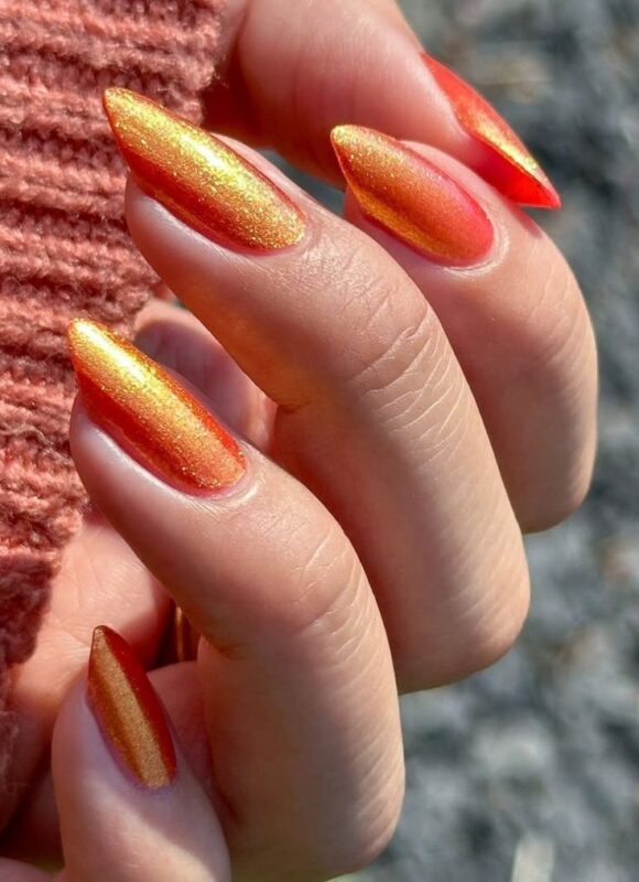 Metallic Orange Foil