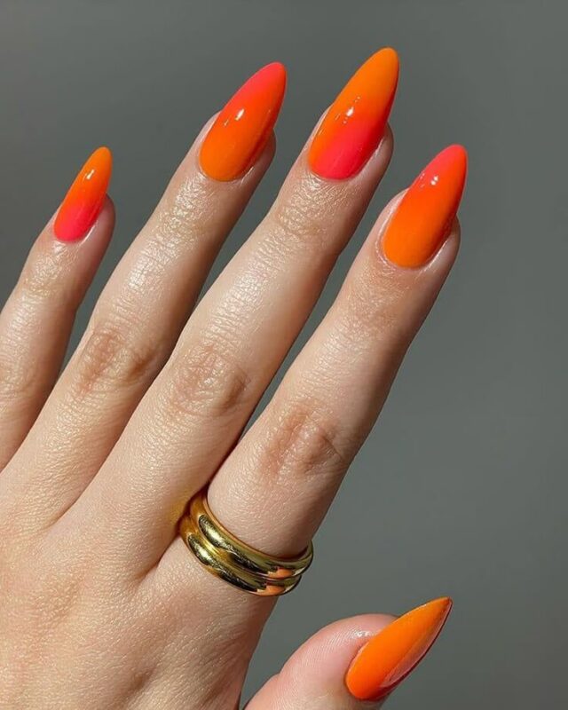 Ombre Sunset Nails