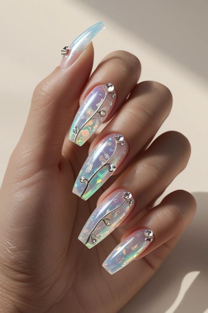 Opal-Inspired Nails