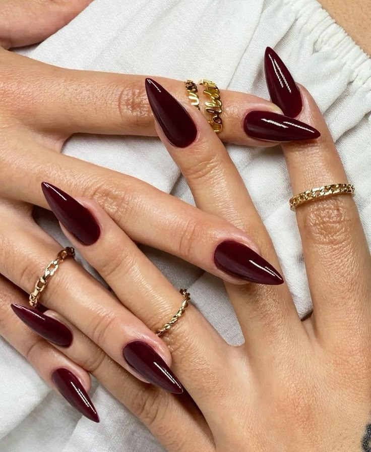Red Matte Finish Nails