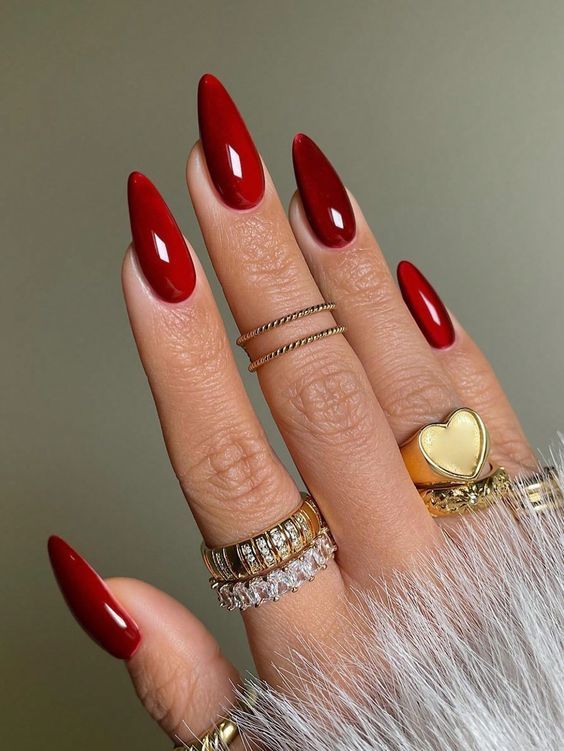 Timeless Red Gloss nails