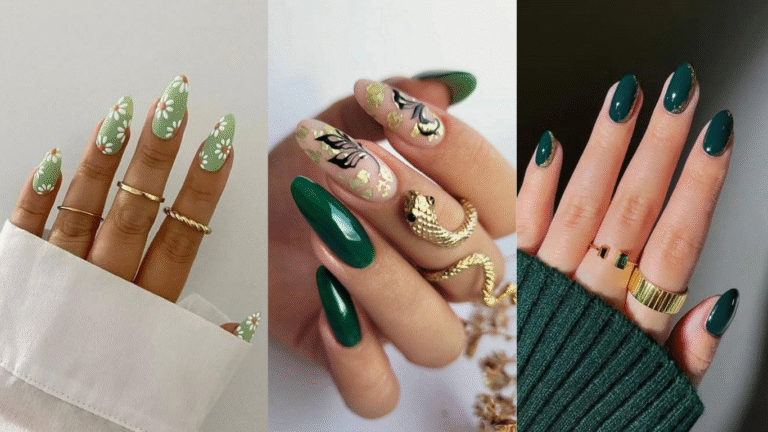 Green fall nails in 2025