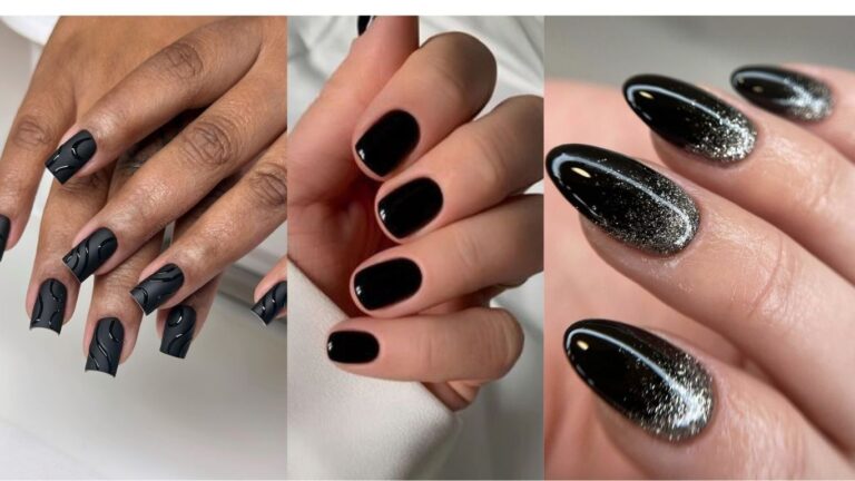 black fall nails