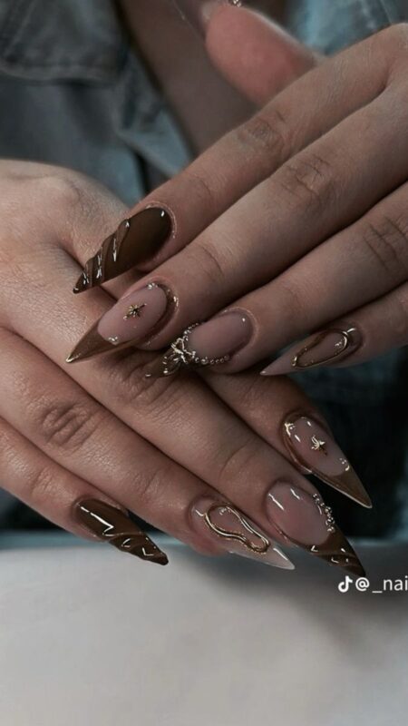Brown Chrome with Gold Details