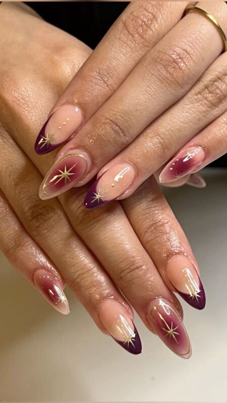 Celestial Garnet Nails