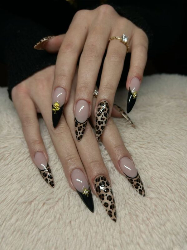 Cheetah Accent Nails