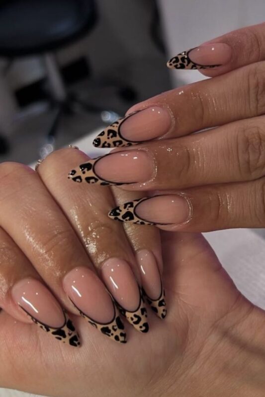 Cheetah French tips