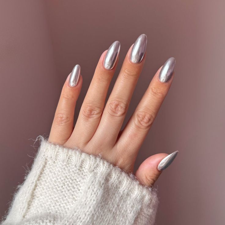 Chrome Ice Mirror Nails