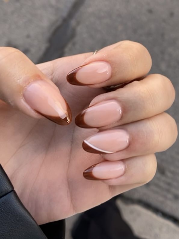 Cocoa French Fade Nails